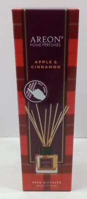 Освежитель воздуха 'AREON' HOME PERFUME TARTAN Apple & Cinnamon/Яблоко и корица (аром. палочки) 50ml