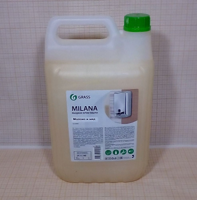 Жидкое крем-мыло 5 кг GRASS Milana Молоко и мед
