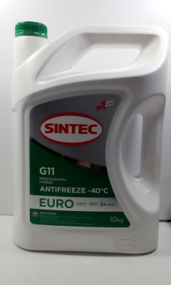 Антифриз SINTEC EURO G-11  10 кг зеленый, новая канистра