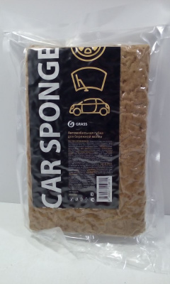 Губка крупнопористая 12,5*19 см  Car Sponge  GRASS