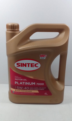 Масло SINTEC PLATINUM 7000 5W40 A3/B4 SN/CF  4 л синт.