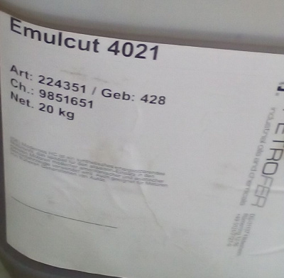 Смазочно-охлаждающая жидкость Emulcut 4021 'PETROFER' (20 кг) водорастворимая
