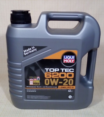 Масло LIQUI MOLY Top Tec 6200 0W20 C5 (4 л) синт.