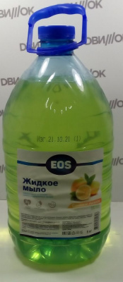 Жидкое мыло 5 кг EOS сочный лимон,  (канистра пэт)