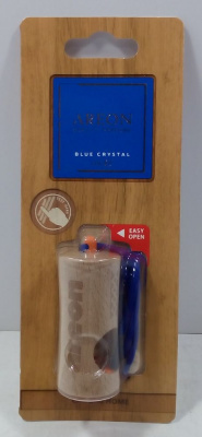 Освежитель воздуха 'AREON' FRESCO Premium Blue Crystal/Синий кристал, подвесной бутылочка (дерево)
