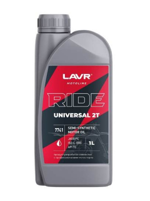 Масло LAVR MOTO 2Т RIDE UNIVERSAL FC 1 л п/синт. АКЦИЯ
