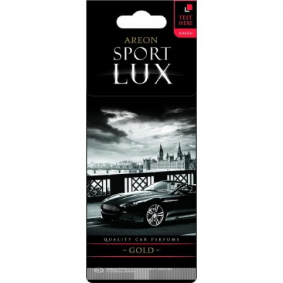 Освежитель воздуха 'AREON' LUX SPORT Gold/Золото, подвесной картон