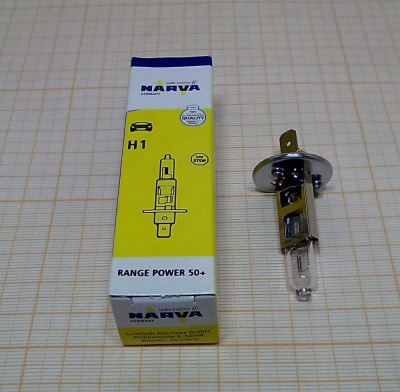 Лампа Н1 12V  55W NARVA P14,5s галогенная RANGE POWER +50%, H1