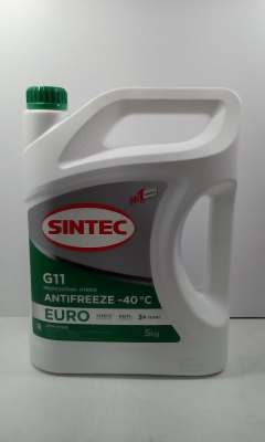 Антифриз SINTEC EURO G-11   5 кг зеленый, новая канистра
