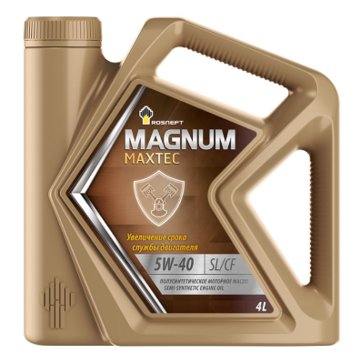 Масло Роснефть Magnum Maxtec 5W40 SL/CF ( 4 л) п/синт (РНПК / АНХК 10950 / 8695)