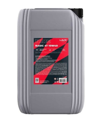 Масло LAVR MOTO 4T RIDE BASIC  10W40 SL 20 л п/синт.