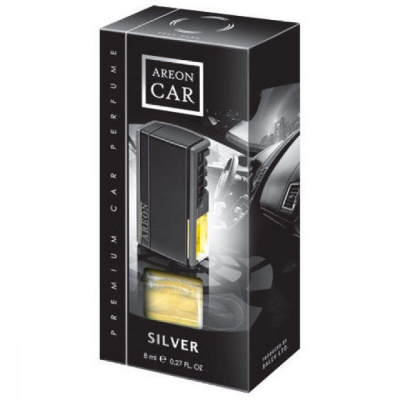 Освежитель воздуха 'AREON' CAR box   BLACK STYLE Silver, на дефлектор, коробка