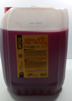Антифриз WOG G-12+  -40 10 кг красный карбоксилатный