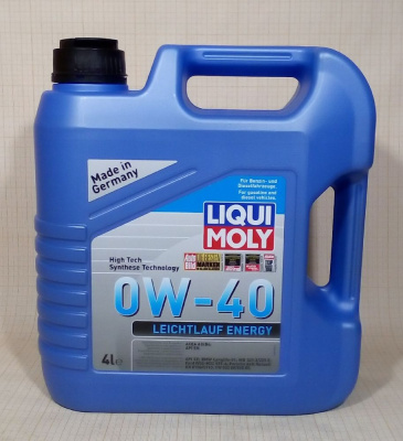 Масло LIQUI MOLY Leiсhtlauf Energy 0W40 SN A3/B4 (4 л) синт.
