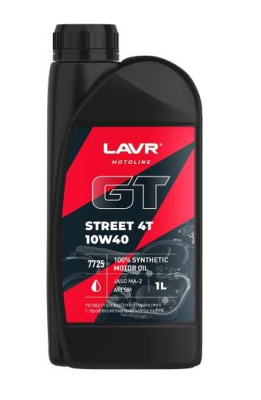 Масло LAVR MOTO 4T GT STREET  10W40 SM 1 л синт.