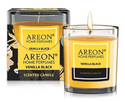 Свеча ароматическая 'AREON' HOME PERFUME  Vanilla Black/Ванильный черный 120 гр.АКЦИЯ