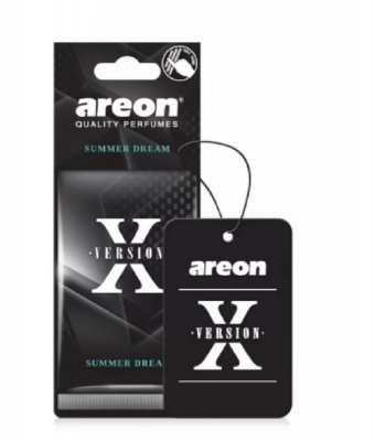 Освежитель воздуха 'AREON'  X-VERSION BLACK - Summer Dreams/Чёрная Летняя мечта , подвесной картон