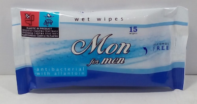 Салфетки влажные AREON MON для мужчин MEN (уп15шт) очищающие АКЦИЯ