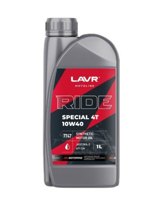 Масло LAVR MOTO 4T RIDE SPECIAL  10W40 SN  1 л синт.