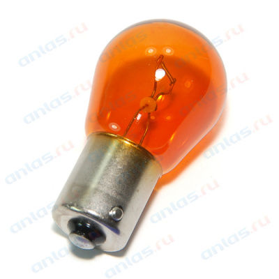 Лампа  12V 21W OSRAM BAU15s одноконтактная цокольная со смещением желтая