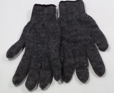 Перчатки 'Морозко' полушерстяные  (30% шерсти- серая ) двойные