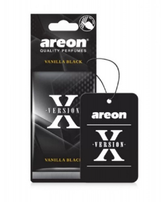 Освежитель воздуха 'AREON'  X-VERSION Vanilla Black/Ваниль .подвесной картон