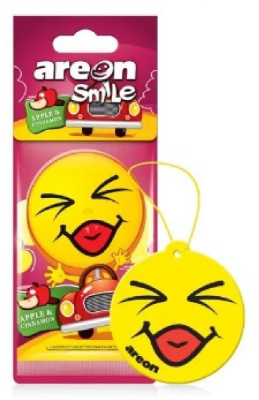 Освежитель воздуха 'AREON' SMILE RING Apple & Cinnamon/Яблоко и корица, подвесная, картон