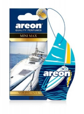 Освежитель воздуха 'AREON' MINI MAX Verano Azul/ВераноАзул, подвесной картон УЦЕНКА срок годности