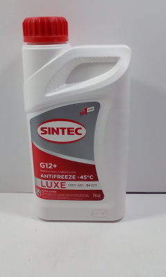Антифриз SINTEC LUXE G-12+ -45С   1 кг  красный, новая канистра