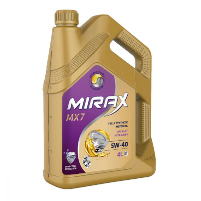 Масло MIRAX MX7 5W40 A3/B4, SL/CF (4 л) синт.