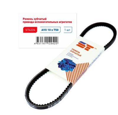 Ремень вентилятора 4216 дв. 3302 Евро 3 ST 750х10 зубчатый