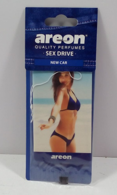 Освежитель воздуха 'AREON' SEX DRIVE New Car/Новая машина, подвесной картон