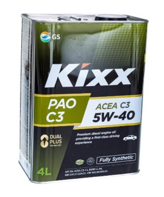 Масло KIXX PAO  5W40 SN/C3   4л синт.