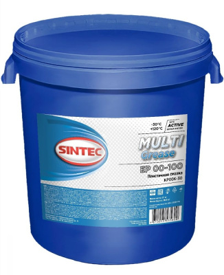 Смазка SINTEC MULTI GREASE EP 00-100  18 кг  светло-коричневая