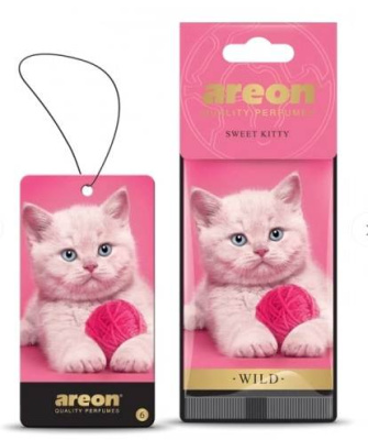 Освежитель воздуха 'AREON' WILD Sweet Kitty/Милая Китти, подвесной картон Освежитель воздуха 'AREON' WILD Sweet Kitty/Милая Китти, подвесной картон